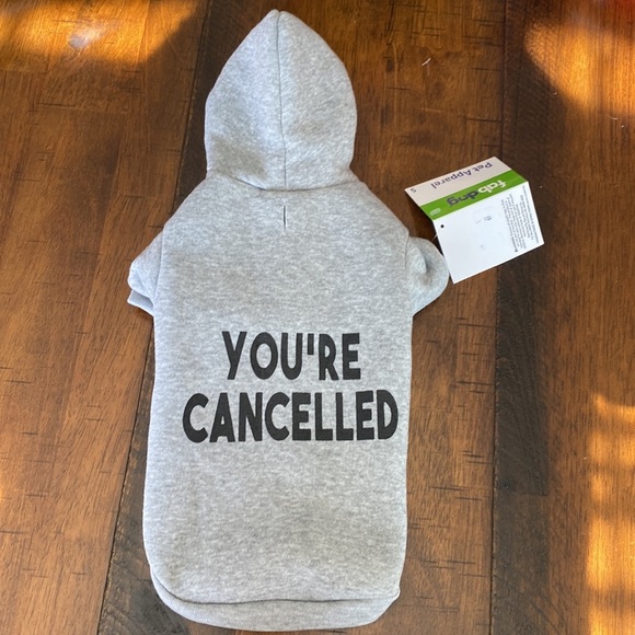 Pet Small "You're Cancelled" Gray Hoodie - Picture 5 of 10
